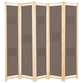 parawan-5-panelowy-brazowy-200-x-170-x-4-cm-tkanina