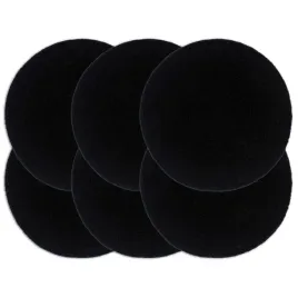 maty-na-stol-6-szt-gladkie-czarne-38-cm-okragle-bawelna