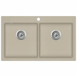 granitowy-zlewozmywak-dwukomorowy-bezowy