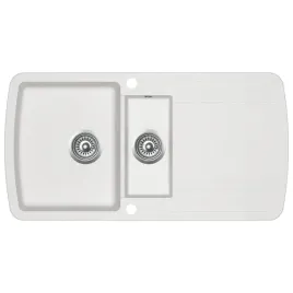 granitowy-zlewozmywak-dwukomorowy-bialy