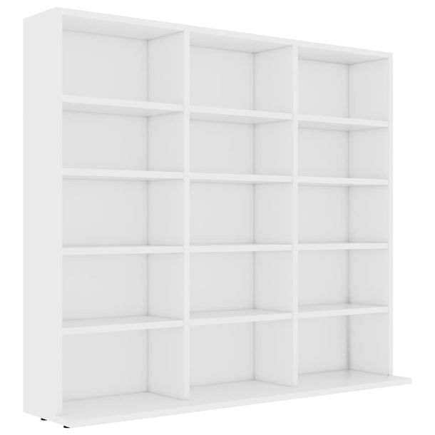 Szafka na płyty CD, biała, 100x23x89,5 cm