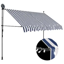 recznie-zwijana-markiza-z-led-300-cm-niebiesko-biala