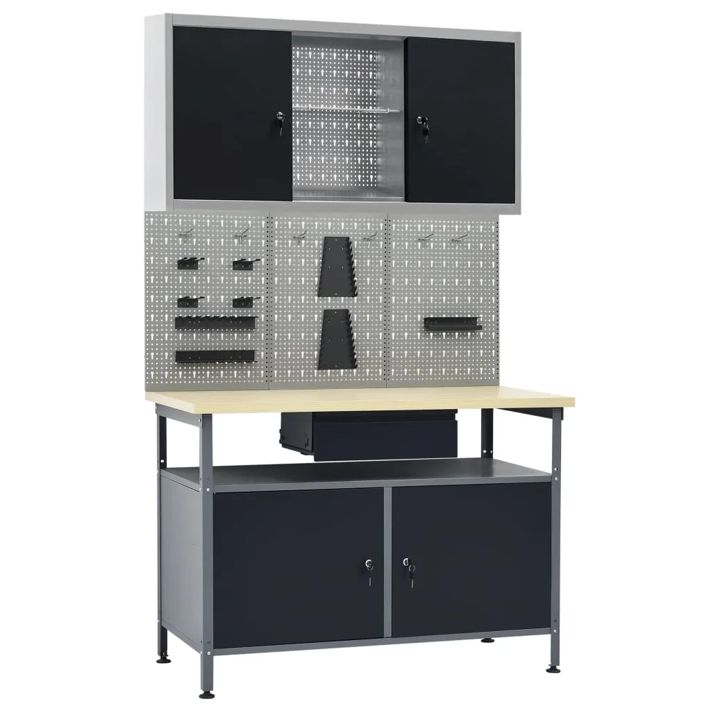 stolik-roboczy-z-trzema-panelami-sciennymi-i-szafka