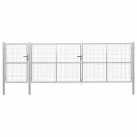 brama-ogrodzeniowa-stalowa-500-x-150-cm-srebrna