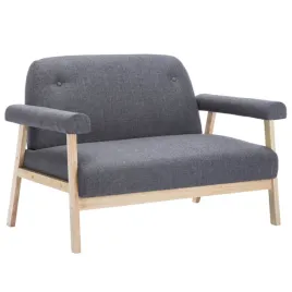 sofa-2-osobowa-tapicerowana-materialem-ciemnoszara