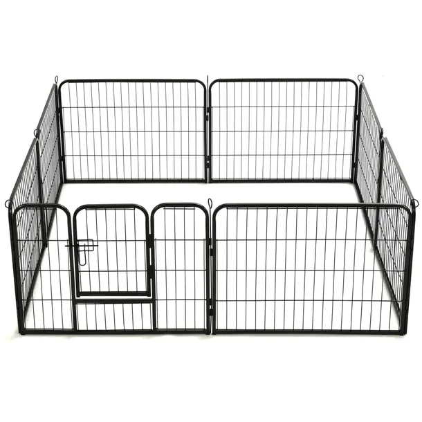 kojec-dla-psow-8-paneli-stalowy-czarny-60-x-80-cm-wysokosc-drzwiczek-43-cm