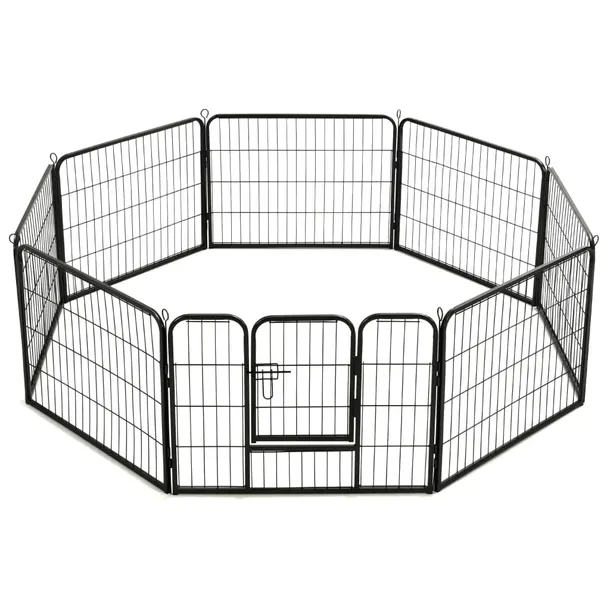 kojec-dla-psow-8-paneli-stalowy-czarny-60-x-80-cm-szerokosc-drzwiczek-31-cm