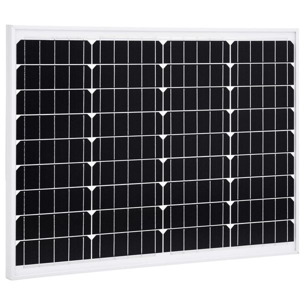 Panel słoneczny, 50 W, monokrystaliczny, aluminium i szkło