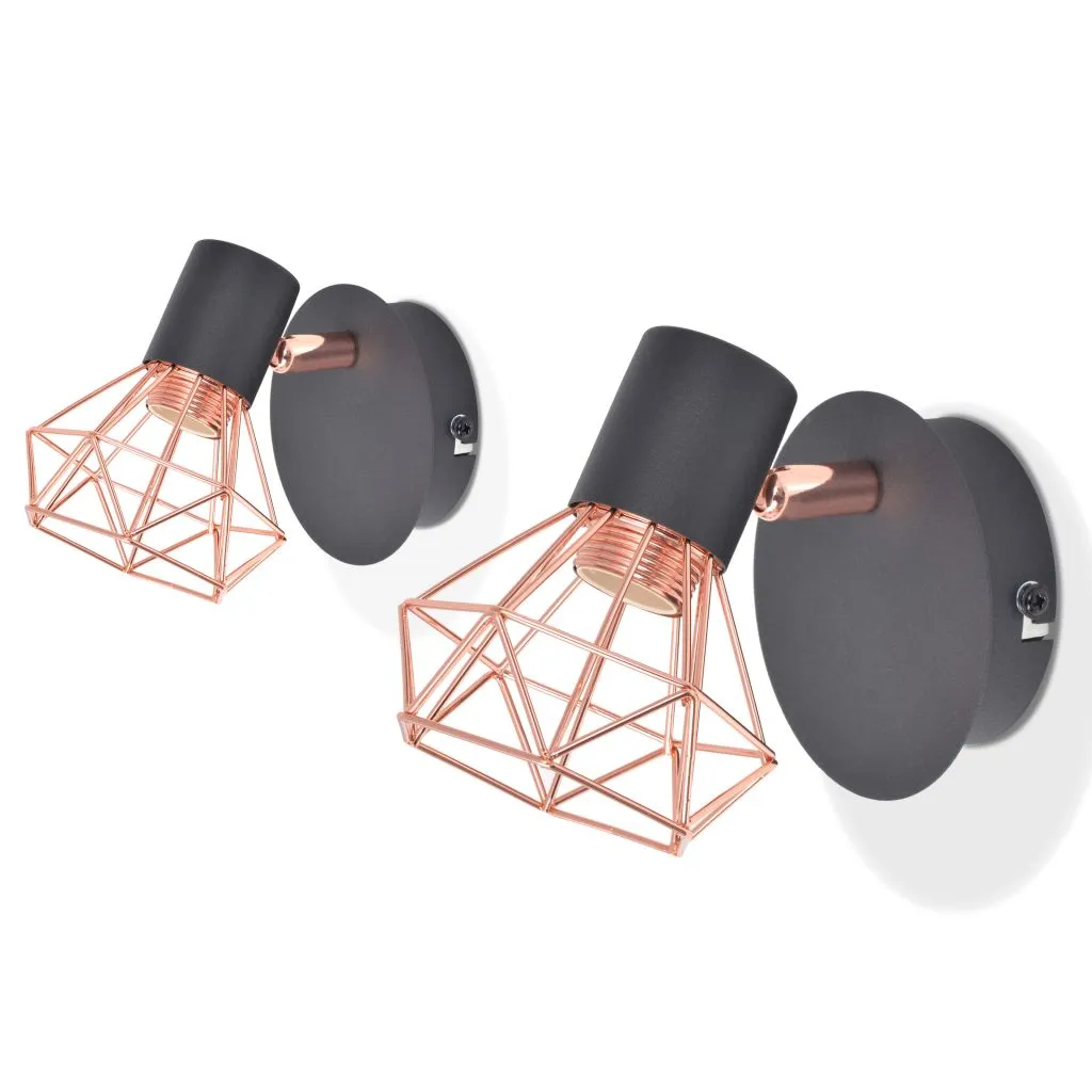 lampy-scienne-2-szt-e14-czarno-miedziane