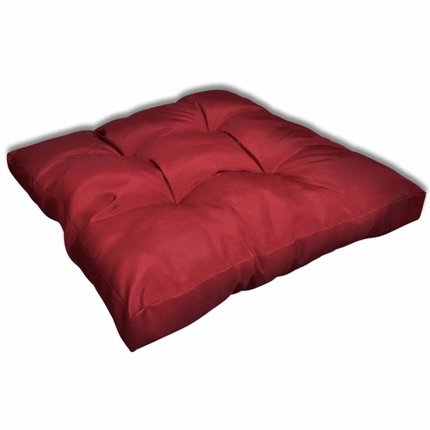 Tapicerowana poduszka do siedzenia, czerwone wino 80 x 80 x 10 cm