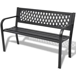lawka-ogrodowa-118-cm-stalowa-czarna