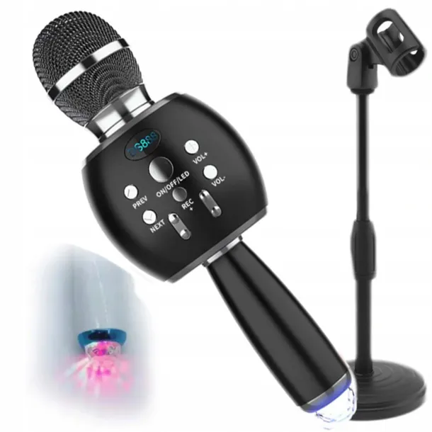 mikrofon-karaoke-bluetooth-stroboskop-statyw