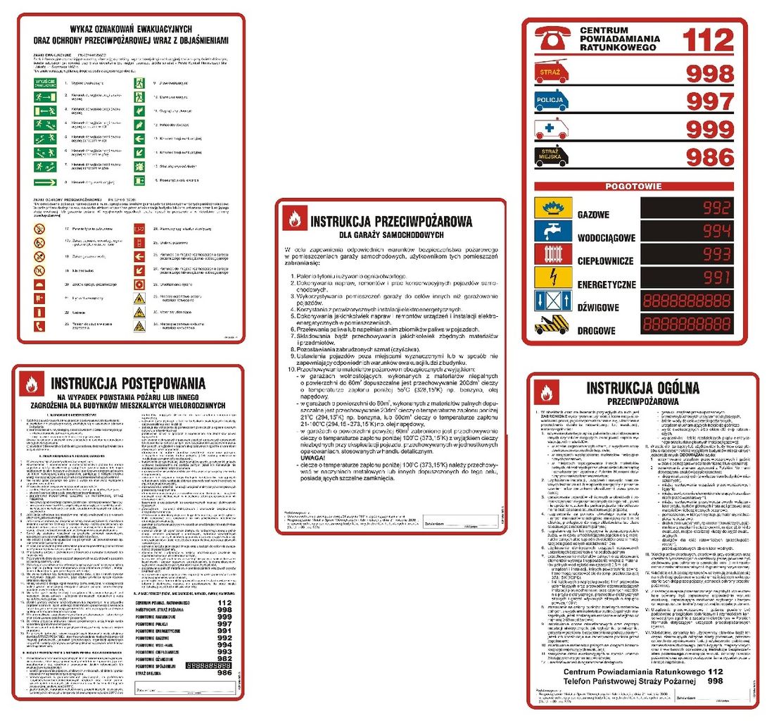 Zestaw Instrukcji Tablic Bhp Dla Budynk W Mieszkalnych Erli Pl
