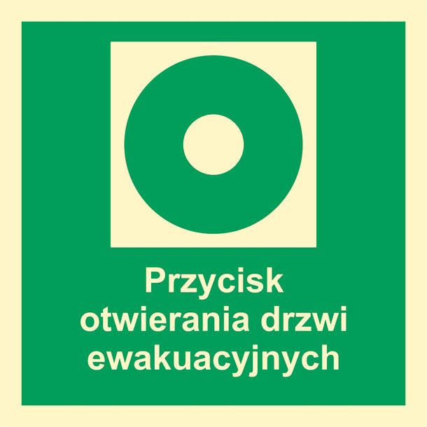 Znak - Przycisk Otwierania Drzwi Ewakuacyjnych AC105 Przycisk ...