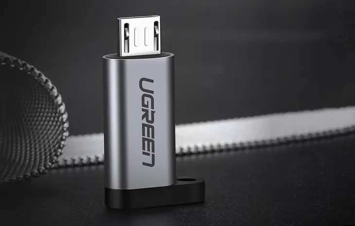 adapter-usb-c-do-micro-usb-ugreen-us282-szary-stan-nowy-waga-z-opakowaniem-0-3-kg