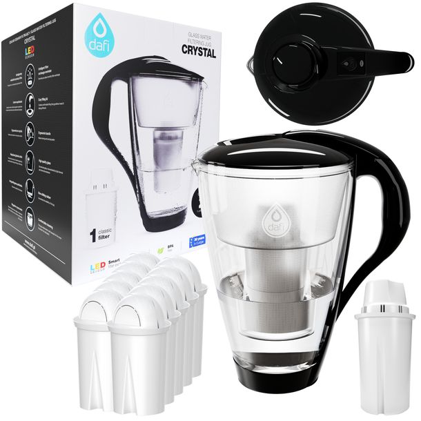 Promocja Dzbanek Filtrujący Dafi Szklany 11x Filtr Do Brita wyprzedaż przecena