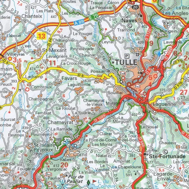 correze-dordgone-francja-mapa-drog-michelin-wydawnictwo-inne
