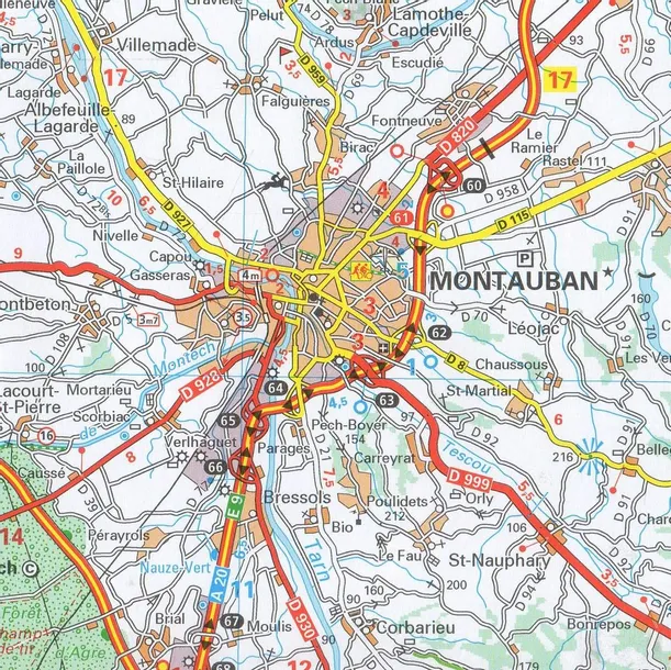 gers-lot-garonna-francja-mapa-drog-michelin-wydawnictwo-inne