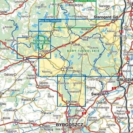 bory-tucholskie-mapa-turystyczna-compass-2020-jezyk-polski