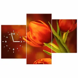 zegar-czerwone-tulipany-90x60