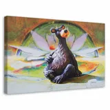 obraz-na-plotnie-brazowy-mis-figurka-100x70-sposob-wykonania-druk-cyfrowy