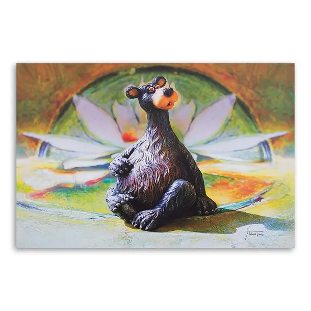 obraz-na-plotnie-brazowy-mis-figurka-120x80