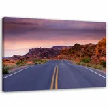 obraz-na-plotnie-do-salonu-droga-route-66-120x80