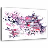 obraz-na-plotnie-japonia-akwarela-100x70