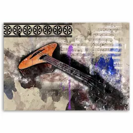 obraz-na-plotnie-gitara-abstrakcja-1-czesciowy-60x40