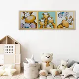 obraz-na-plotnie-zyrafa-i-mysz-90x30-stan-nowy