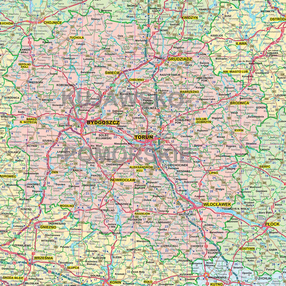 polska-mapa-scienna-adm-drogowa-rama