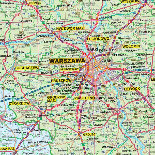 polska-mapa-scienna-adm-drogowa-rama-region-polska