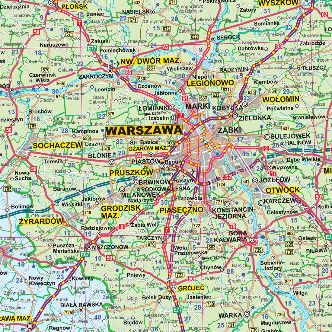 polska-mapa-scienna-adm-drogowa-rama