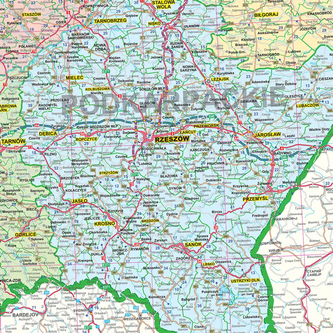 polska-mapa-scienna-adm-drogowa-rama