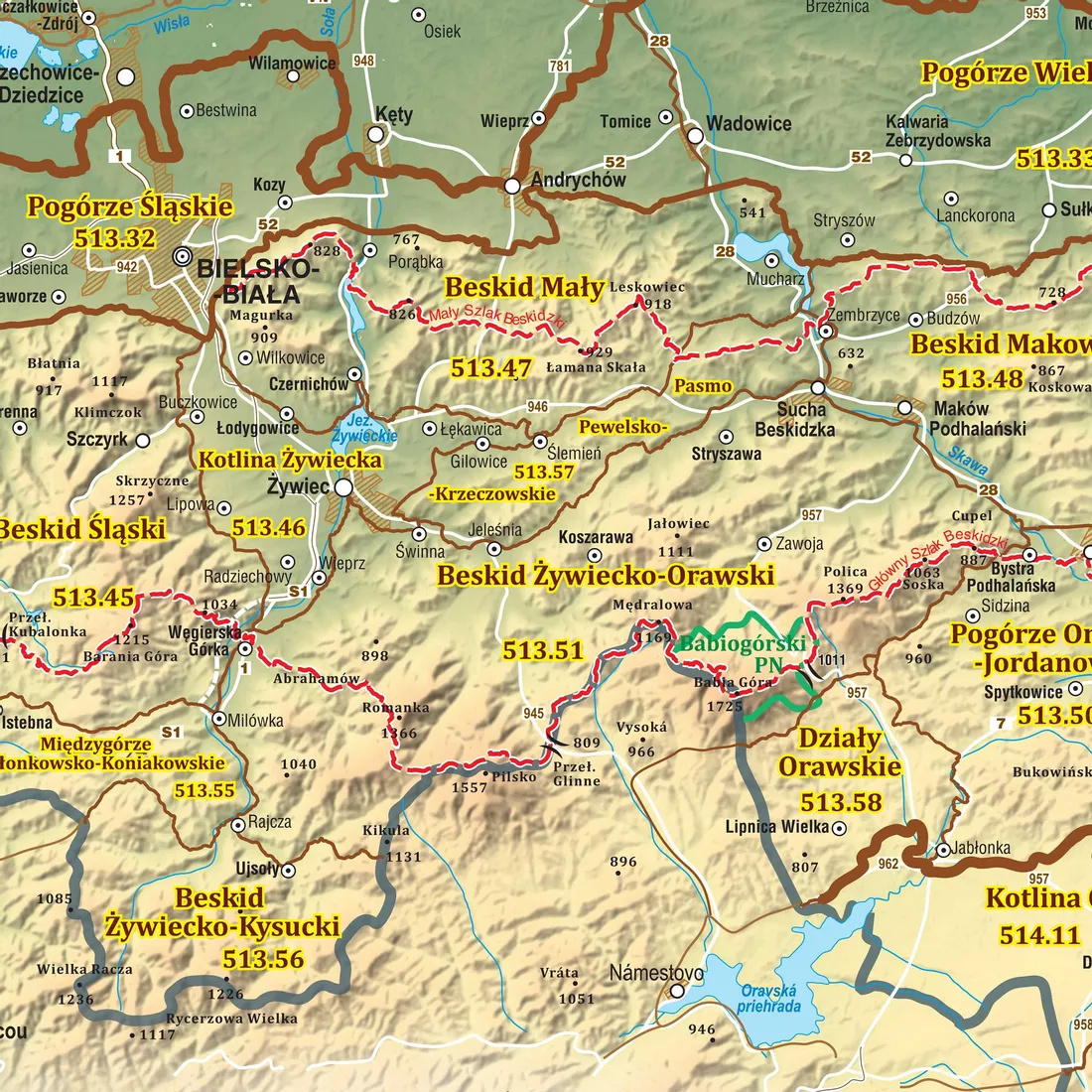 karpaty-polskie-mapa-scienna-arkusz-lam-compass
