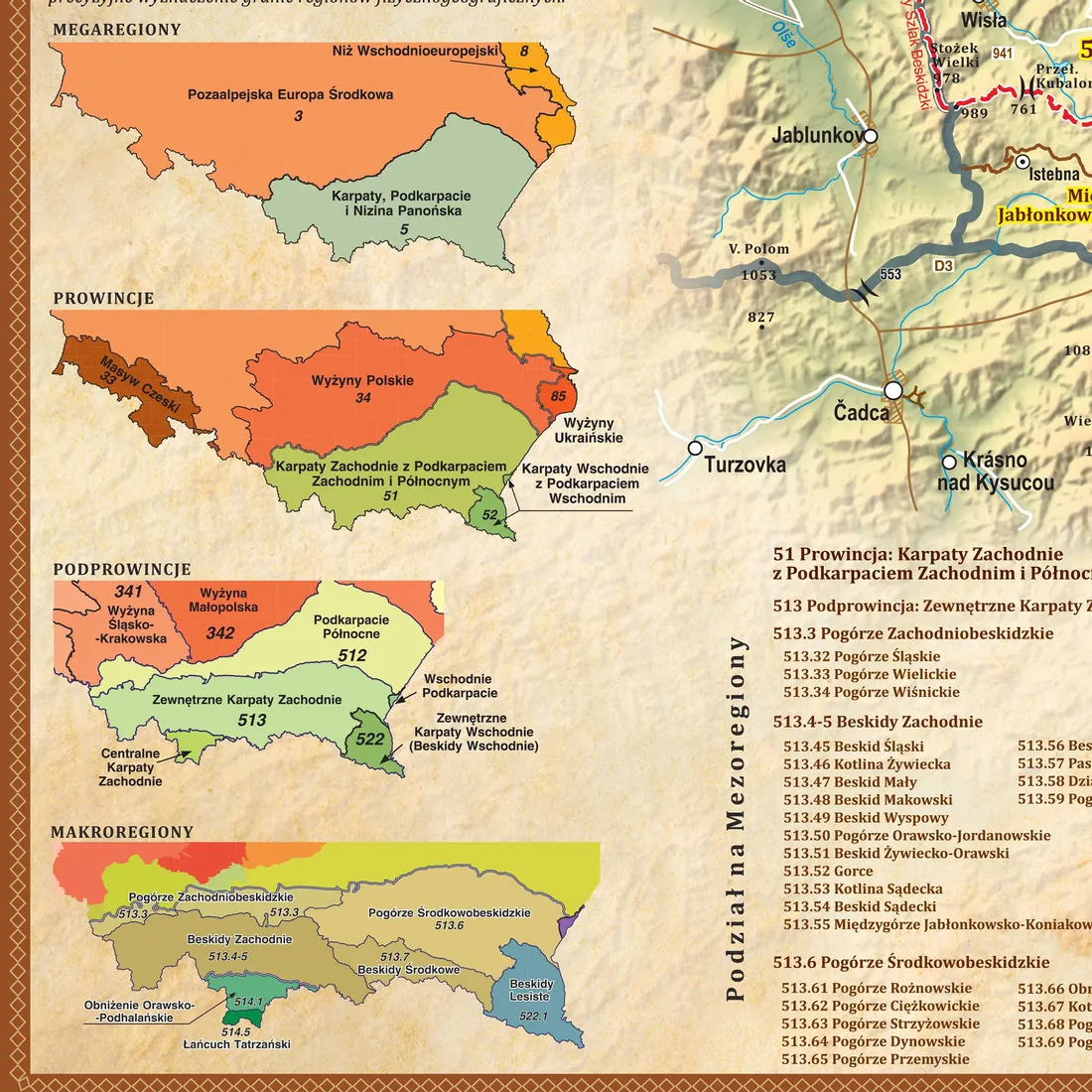 karpaty-polskie-mapa-scienna-arkusz-lam-compass