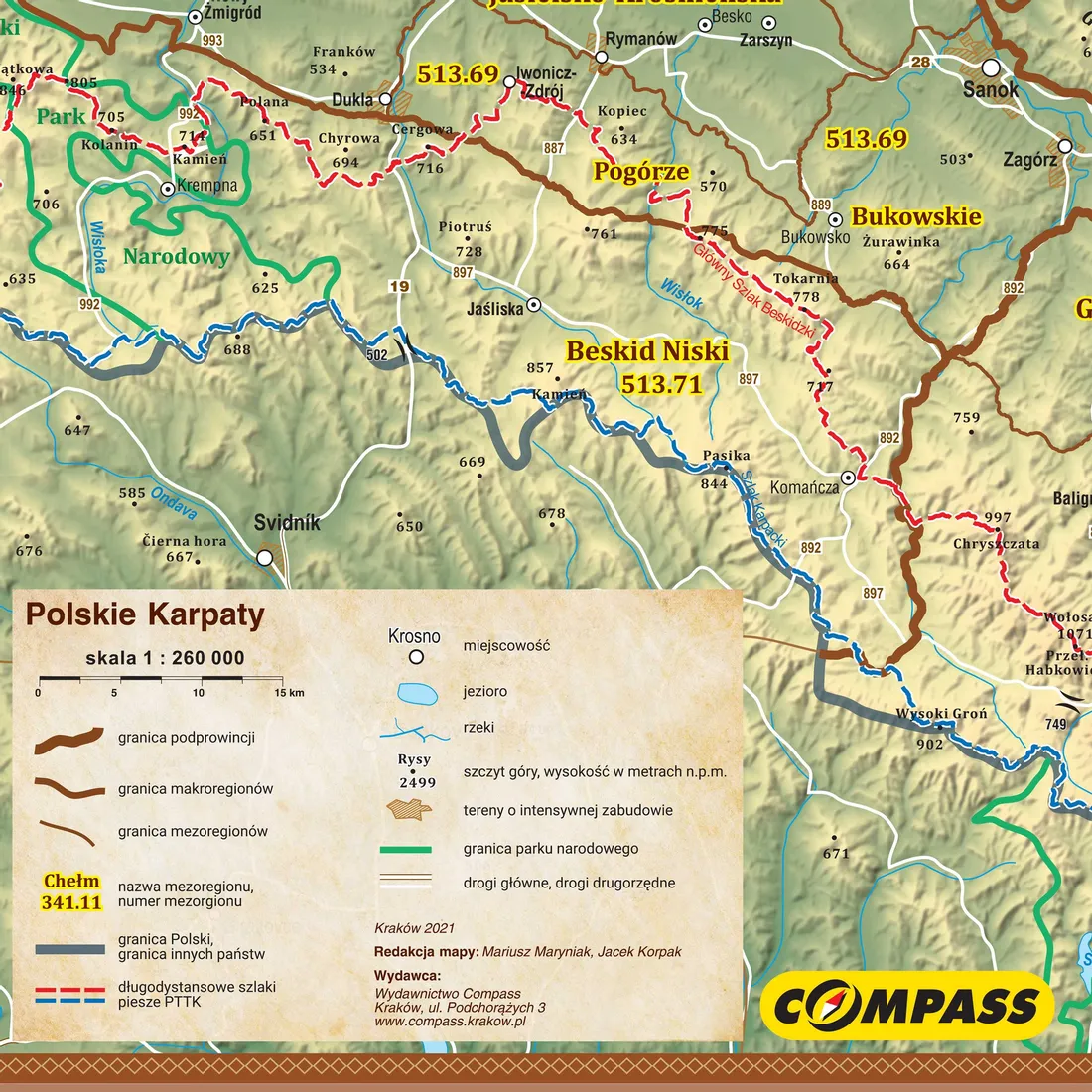karpaty-polskie-mapa-scienna-arkusz-lam-compass