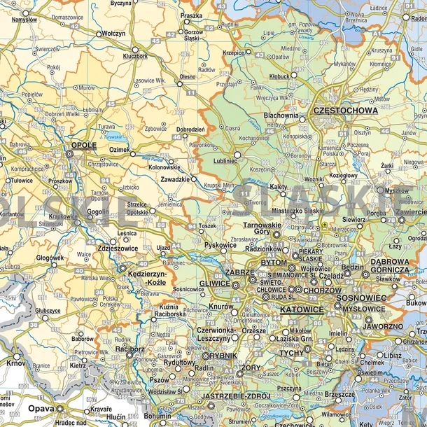 polska-mapa-scienna-drogowa-arkusz-laminat-compass-jezyk-polski