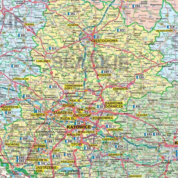 polska-2021-drogowa-tablice-mapa-scienna-arkusz-stan-nowy
