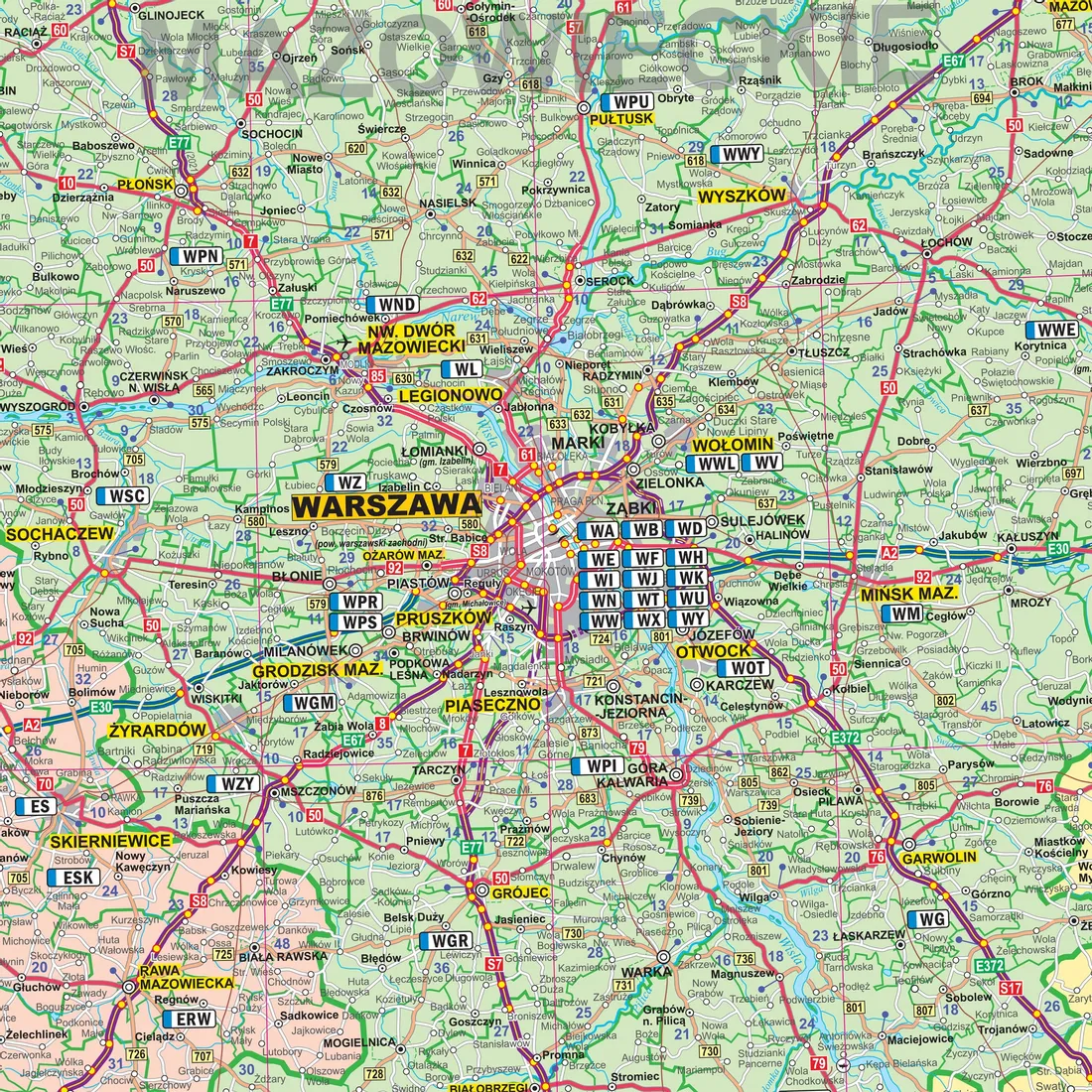 polska-2021-drogowa-tablice-mapa-scienna-arkusz
