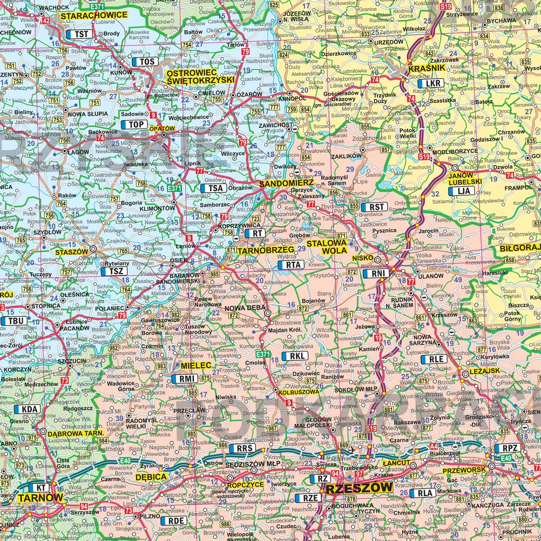 polska-2021-drogowa-tablice-mapa-scienna-arkusz