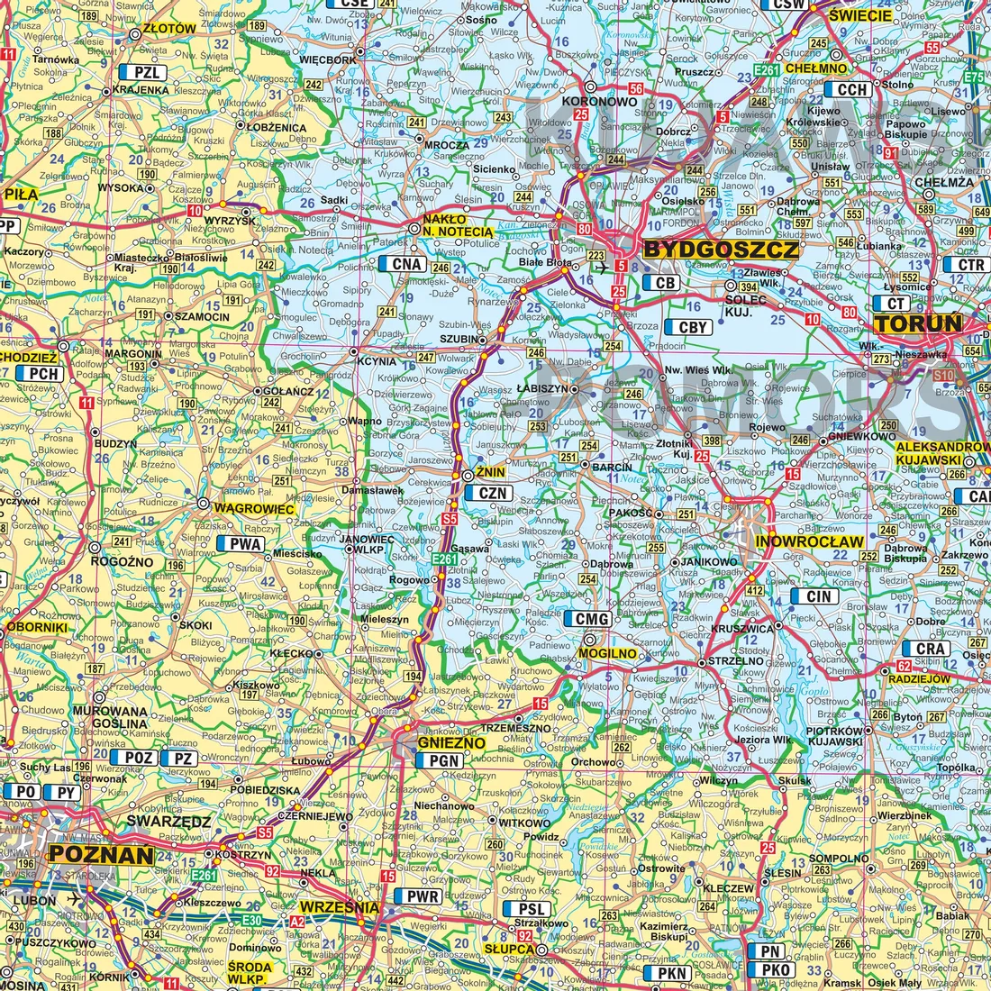 polska-2021-drogowa-tablice-mapa-scienna-arkusz