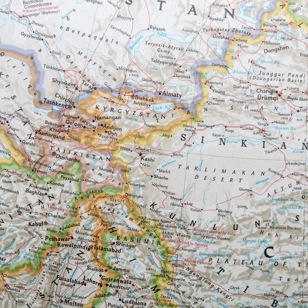 azja-mapa-scienna-polityczna-arkusz-plakat
