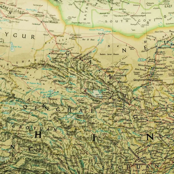 chiny-mapa-scienna-ozdobna-nat-geo-arkusz-jezyk-angielski