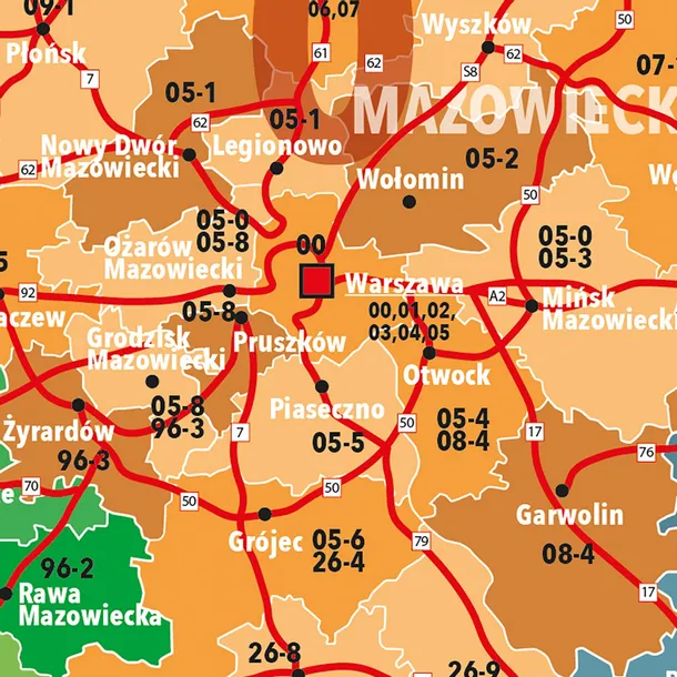 polska-kodowa-mapa-scienna-arkusz-region-polska
