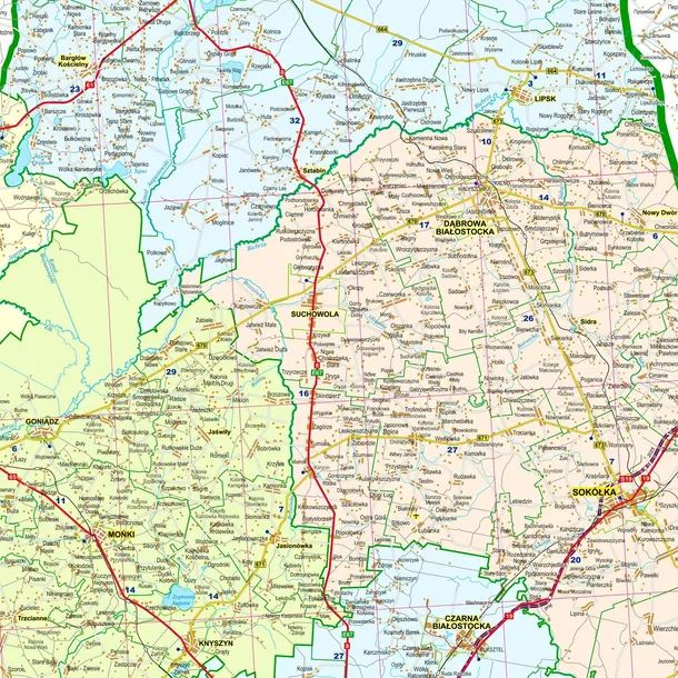podlaskie-mapa-scienna-adm-drog-arkuszowa-2022-region-polska