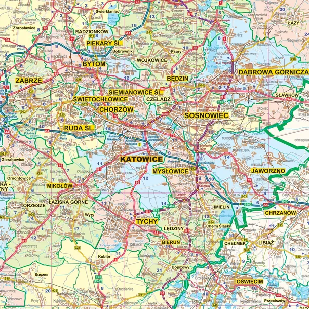 slaskie-mapa-scienna-adm-drog-arkuszowa-2022-region-polska