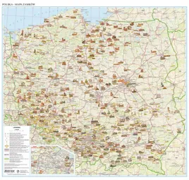 polska-mapa-zamkow-mapa-scienna-arkusz