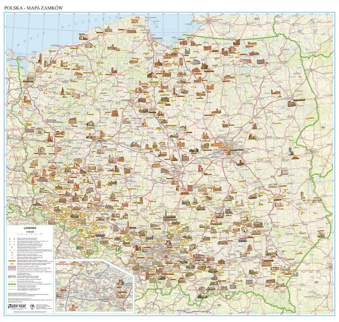 polska-mapa-zamkow-mapa-scienna-arkusz
