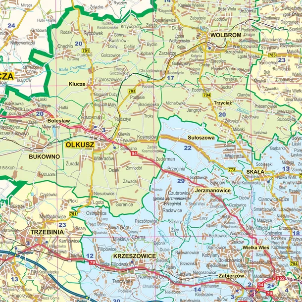 malopolskie-mapa-scienna-adm-drog-arkusz-2022-wydawnictwo-eko-graf